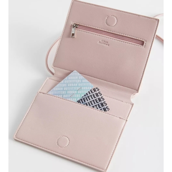 UO Pink Vegan Leather Crossover Bag - Picture 2 of 2